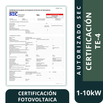 Certificación TE4