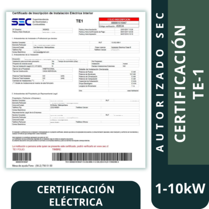 Certificación TE1